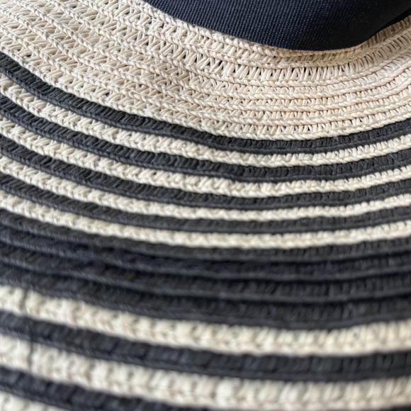 Talbots Striped Floppy Straw Hat - Picture 4 of 4